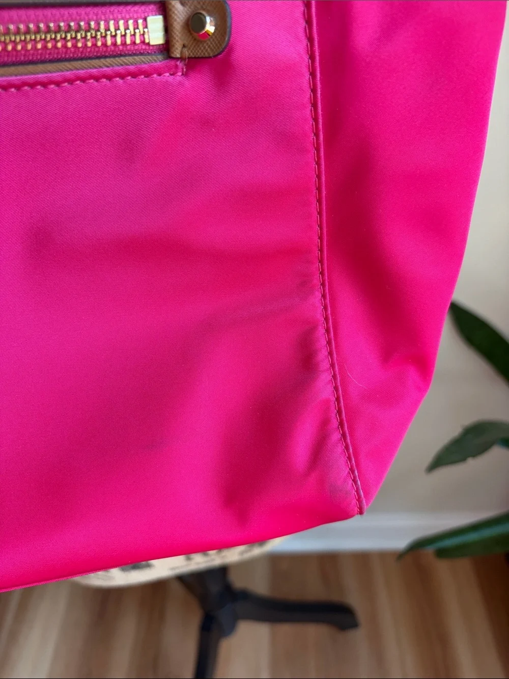 Michael Kors Kelsey Nylon Zipper Large Tote Ultra Pink